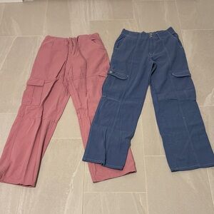 Pink and Blue Cargo Pants